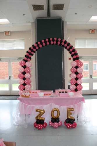 Polka Dots Pink Balloon Baby Shower Arch